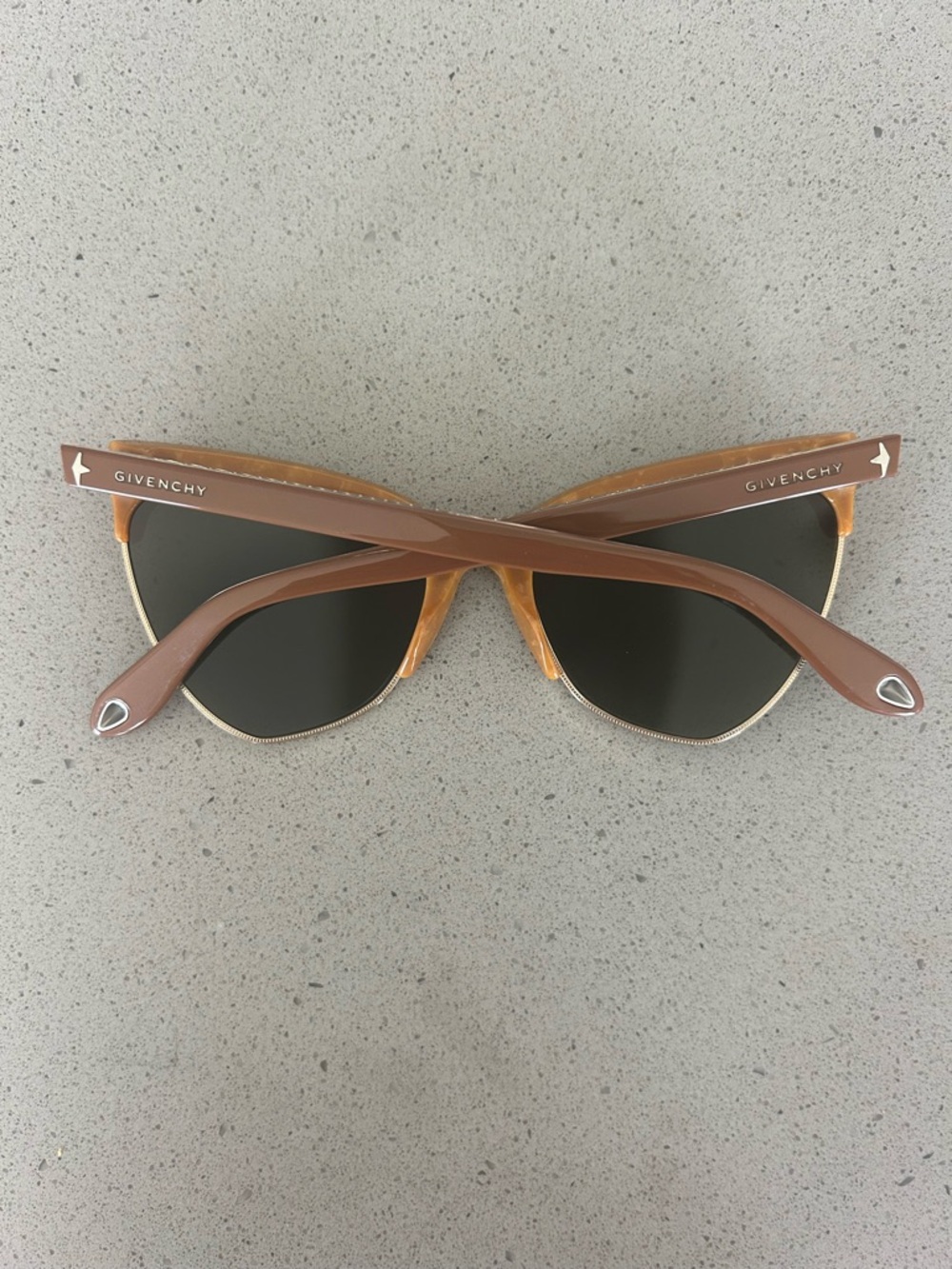 Givenchy Amber Tortoiseshell Cat-Eye Sunglasses, Like-new - Picture 2 of 4